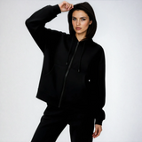 Bluza Damska z Kapturem | Rozpinana Oversize z Kieszeniami Kangurkami